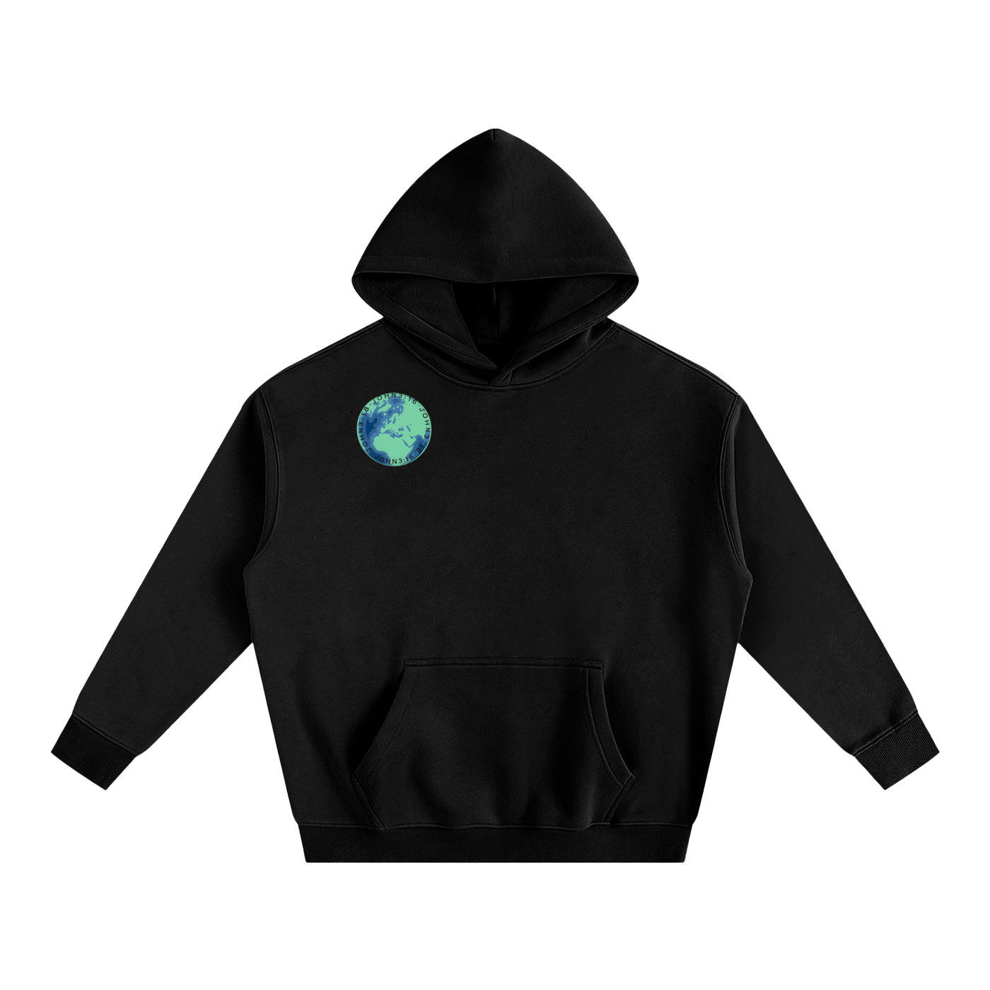 For God So Loved The World (John 3:16) Fleeced Hoodie