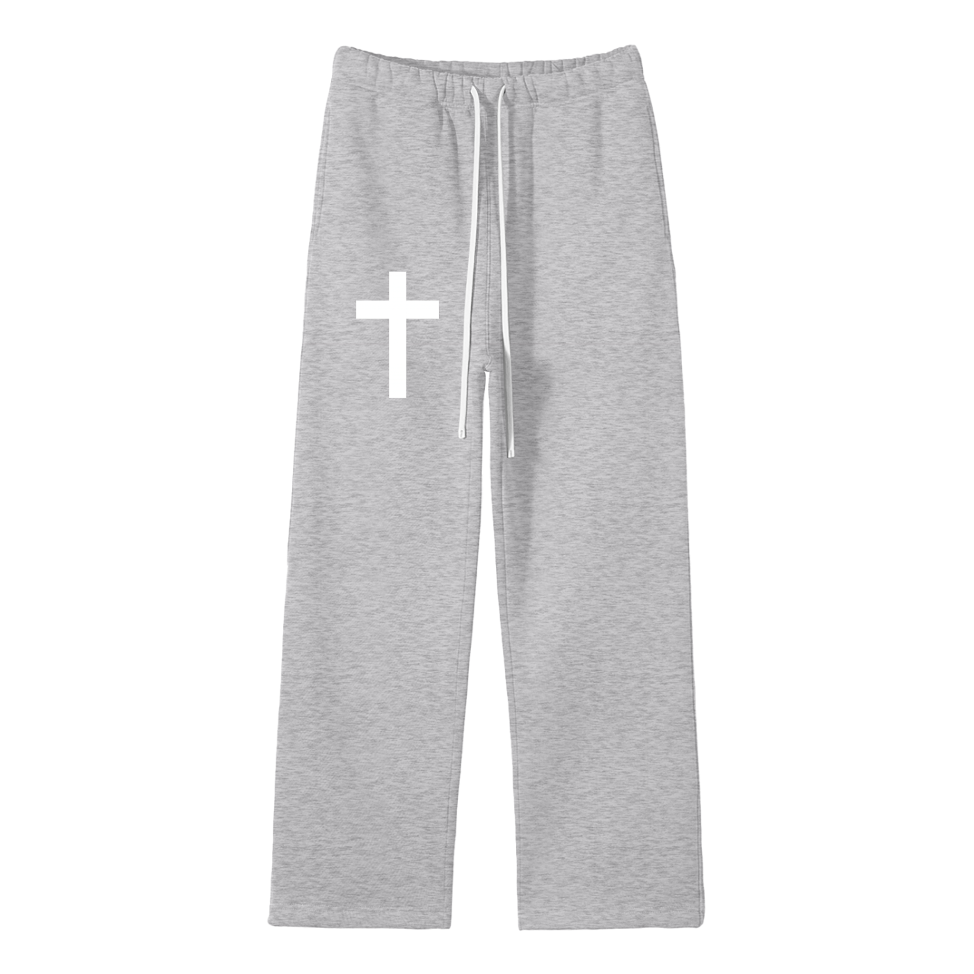 Christian Cross Fleece Straight Leg Pants
