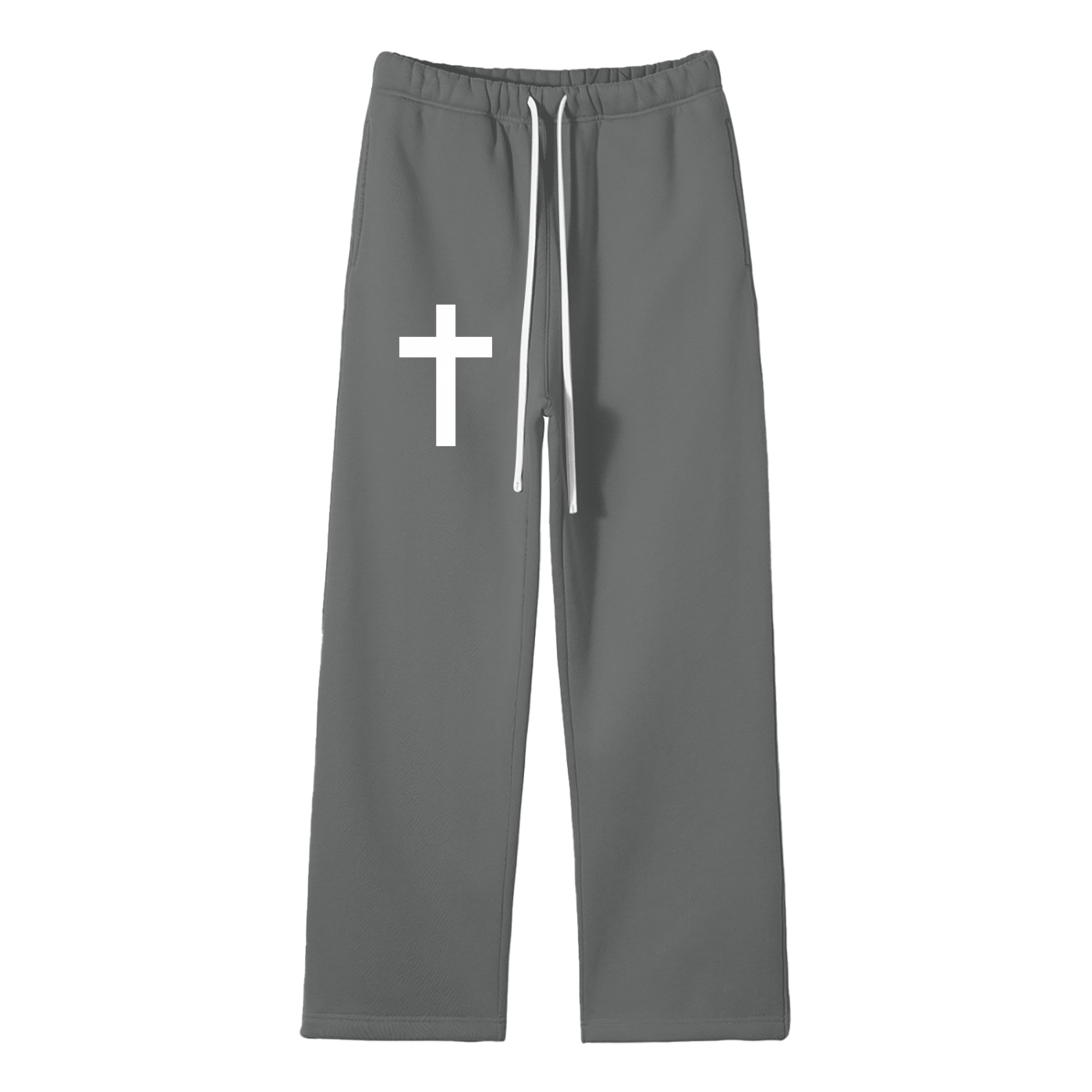 Christian Cross Fleece Straight Leg Pants