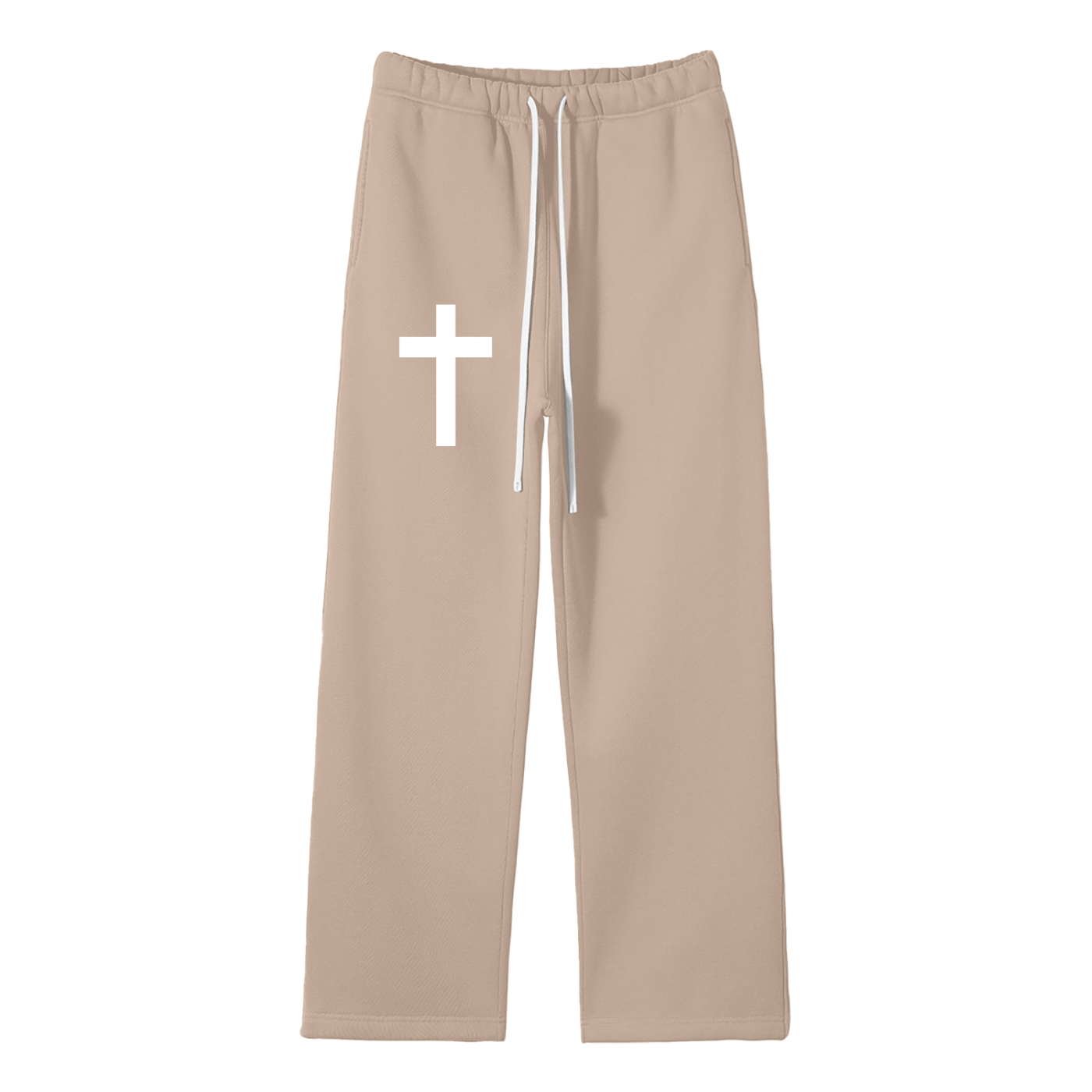 Christian Cross Fleece Straight Leg Pants