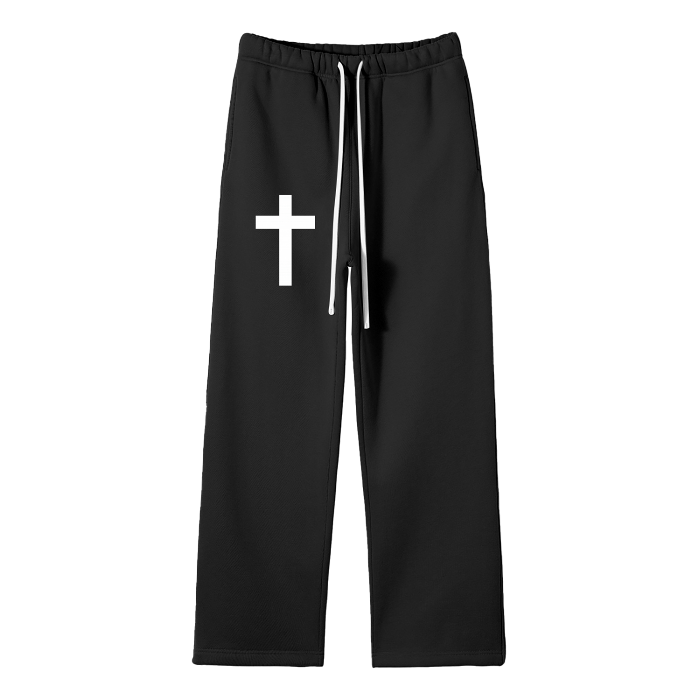 Christian Cross Fleece Straight Leg Pants