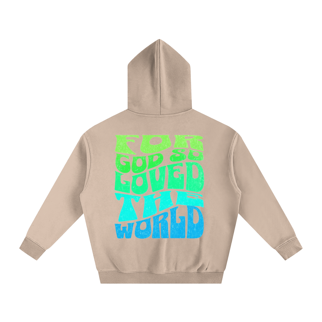 For God So Loved The World (John 3:16) Fleeced Hoodie