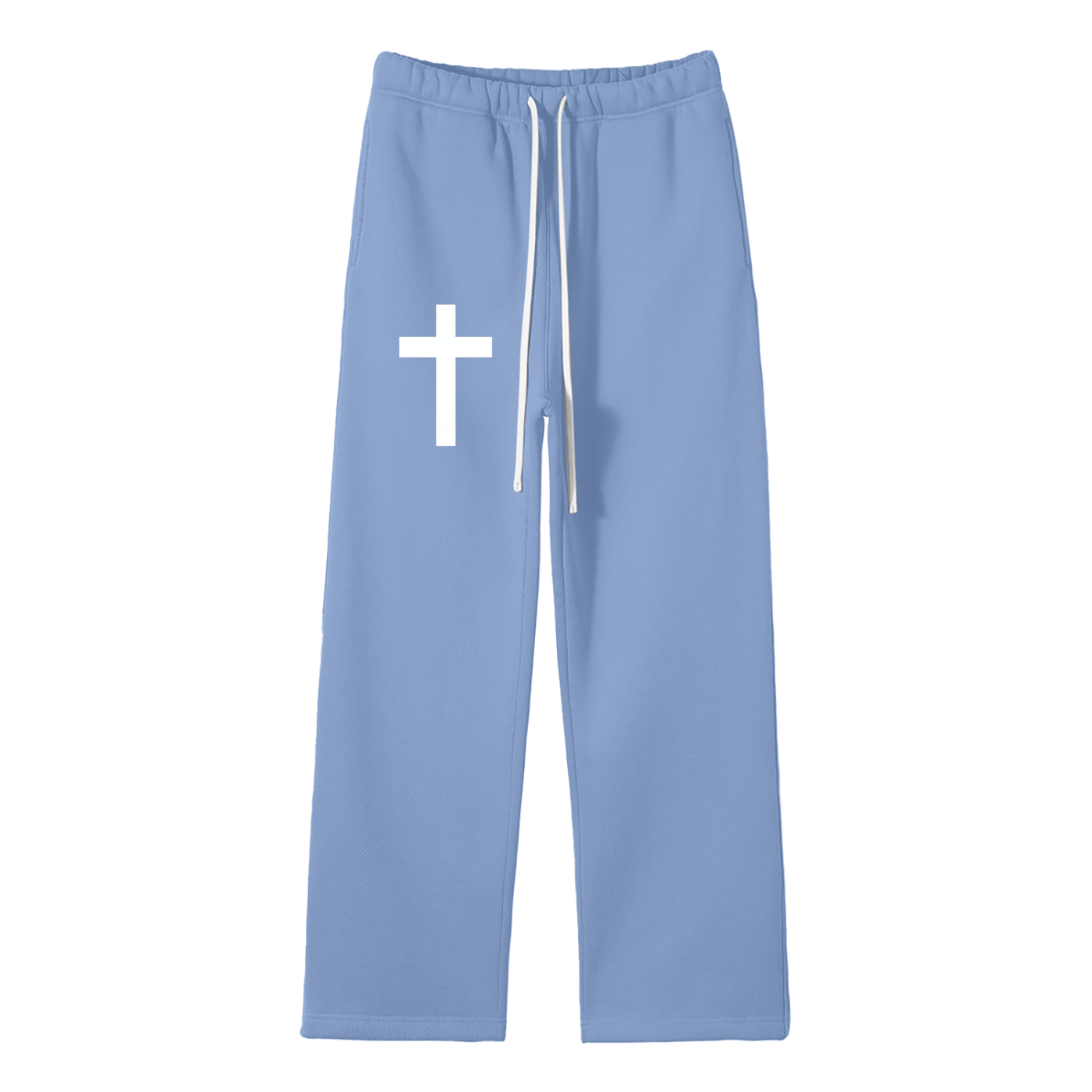 Christian Cross Fleece Straight Leg Pants